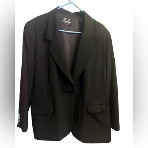 Vintage Angelica plus size black blazer size 24 W church work career dressy